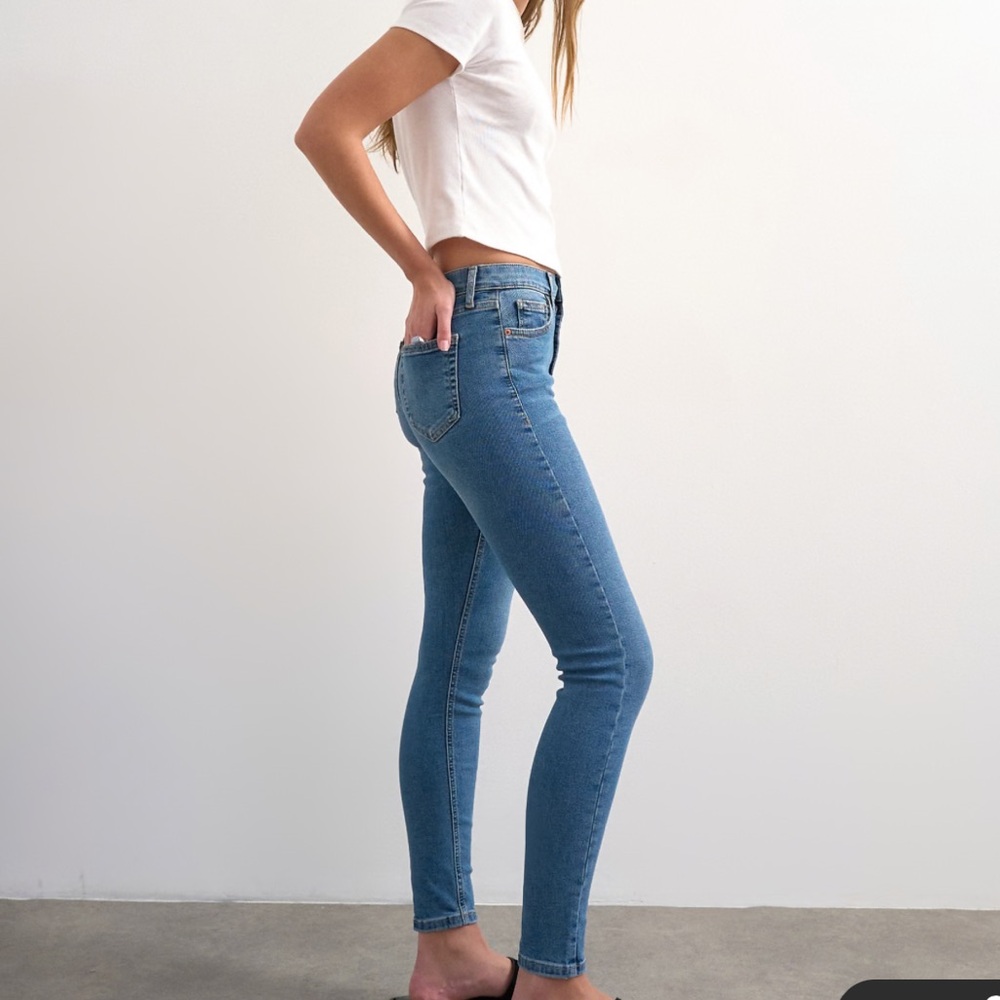 Jamie Topshop Skinny Jeans in Medium Blue Wash